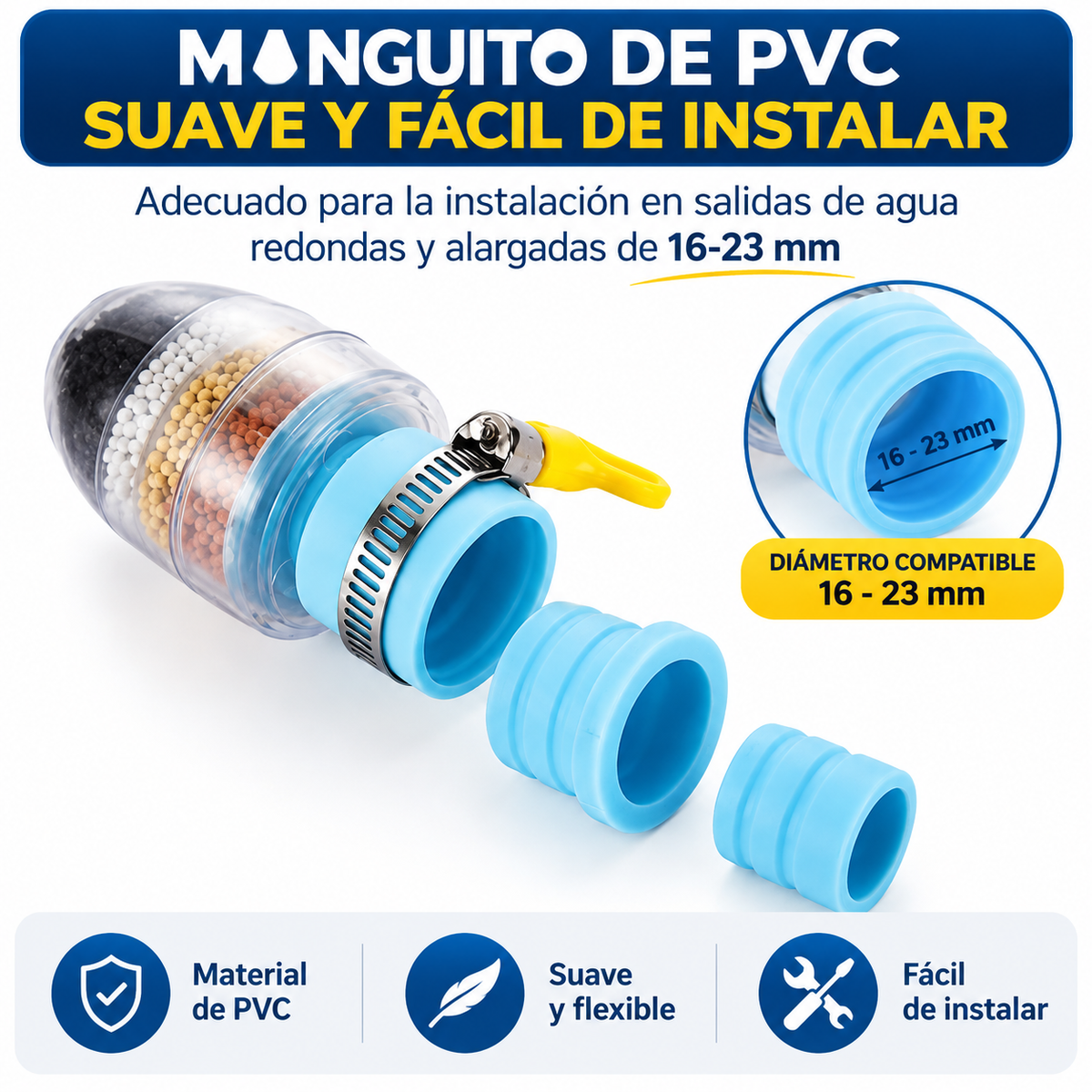 Filtro Purificador para Grifo | Sistema Multicapa de 6 Etapas