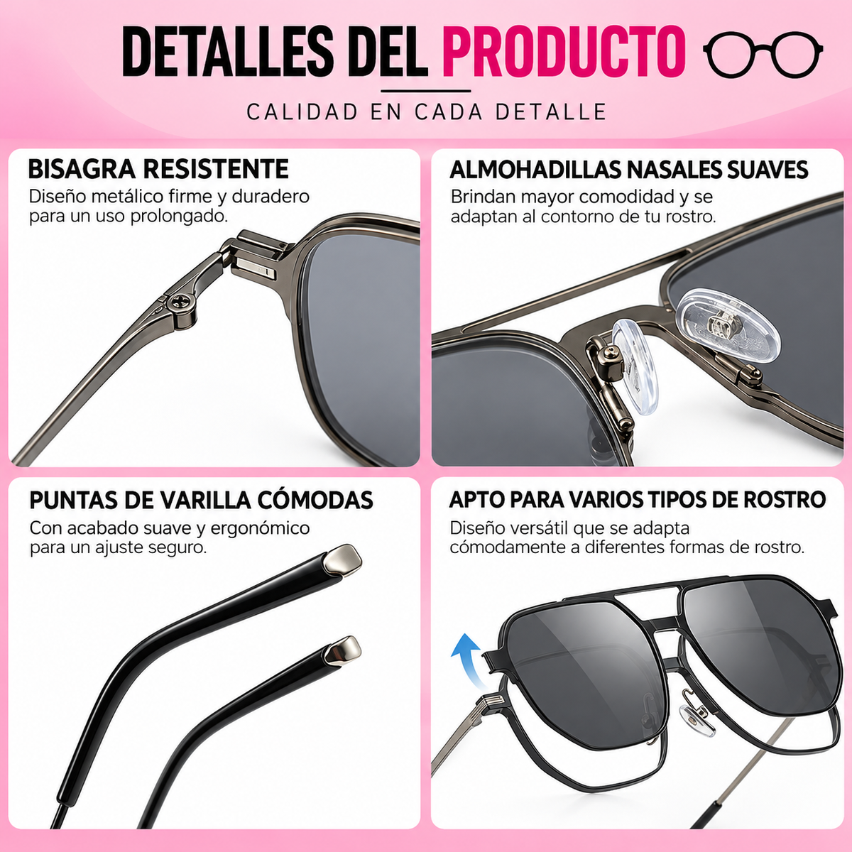 Gafas Magnéticas 3 en 1 | Diseño Unisex y Protección UV